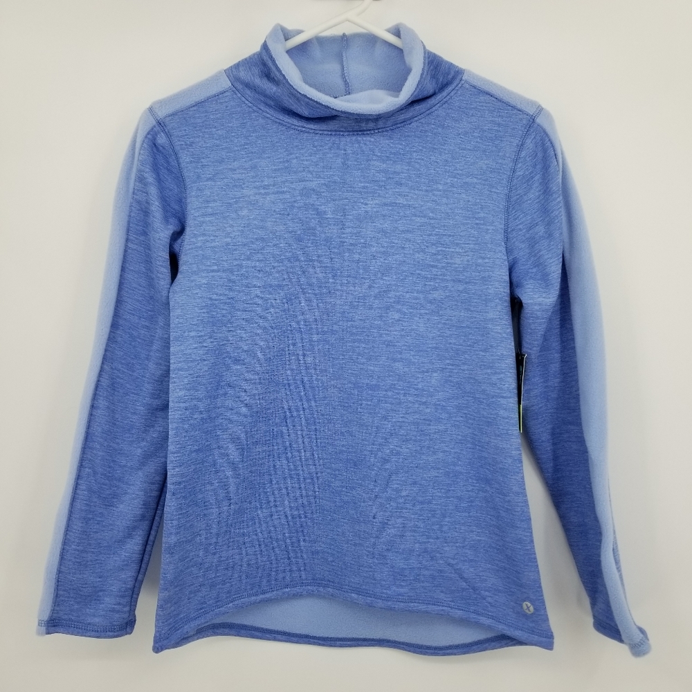 NWT Xersion Blue‎ Cowl Neck Long Sleeved Shirt XL